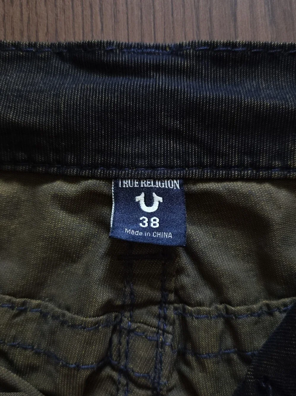 True Religion - Ricky Super T Corduroy Pants - Size 38 - Gold & Black Over-Dye